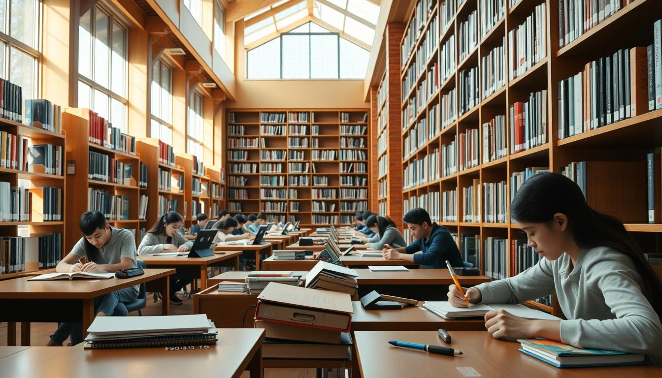 Students working in research laboratory