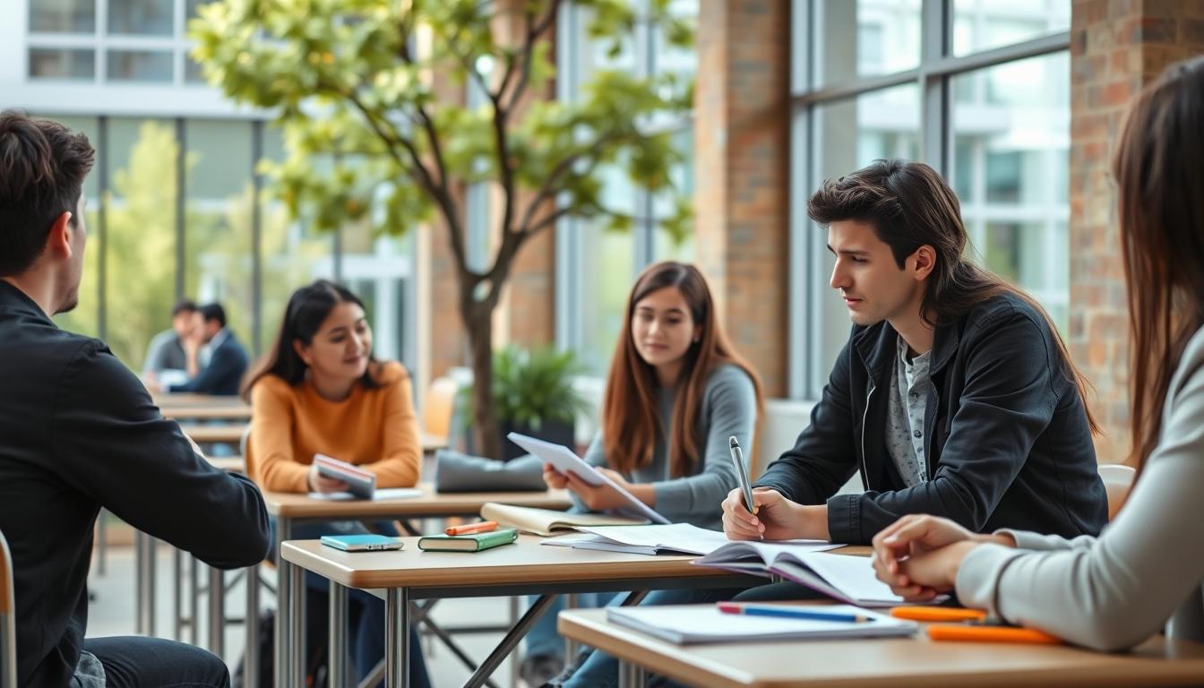 Modern university campus for students